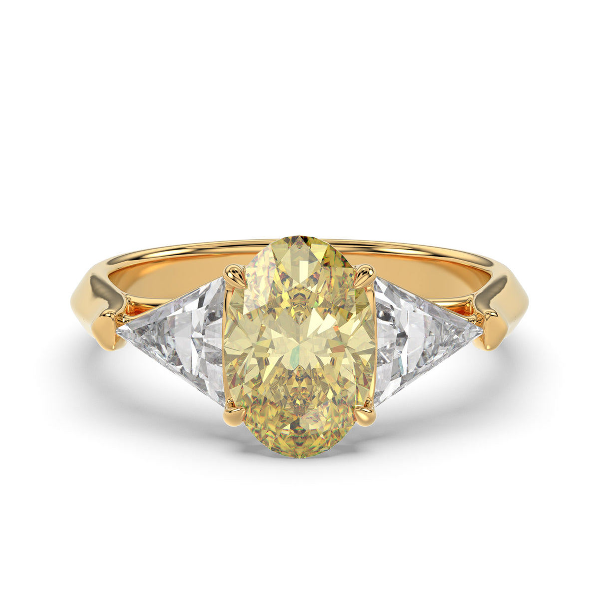 Yellow Oval Trilogy Ring