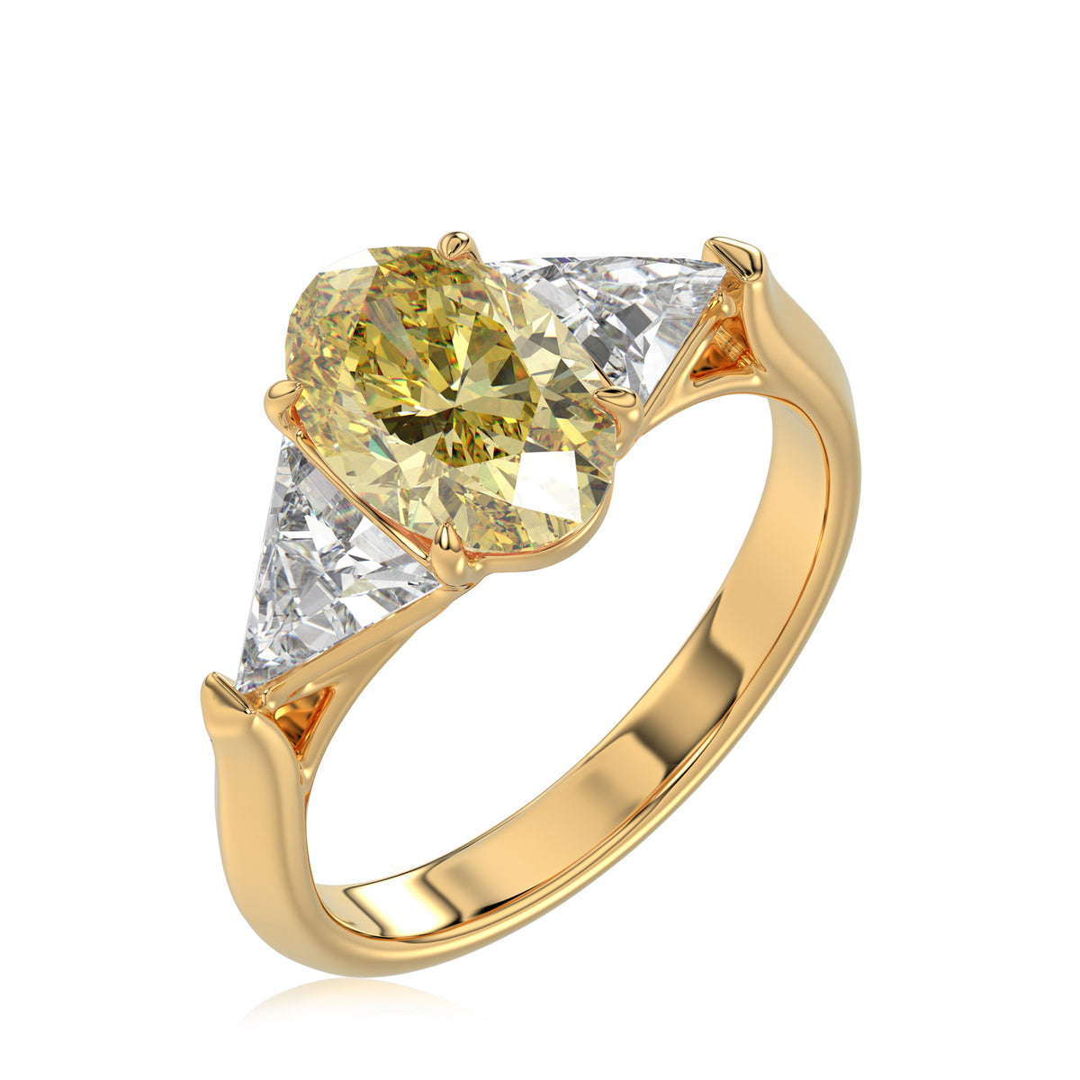Yellow Oval Trilogy Ring