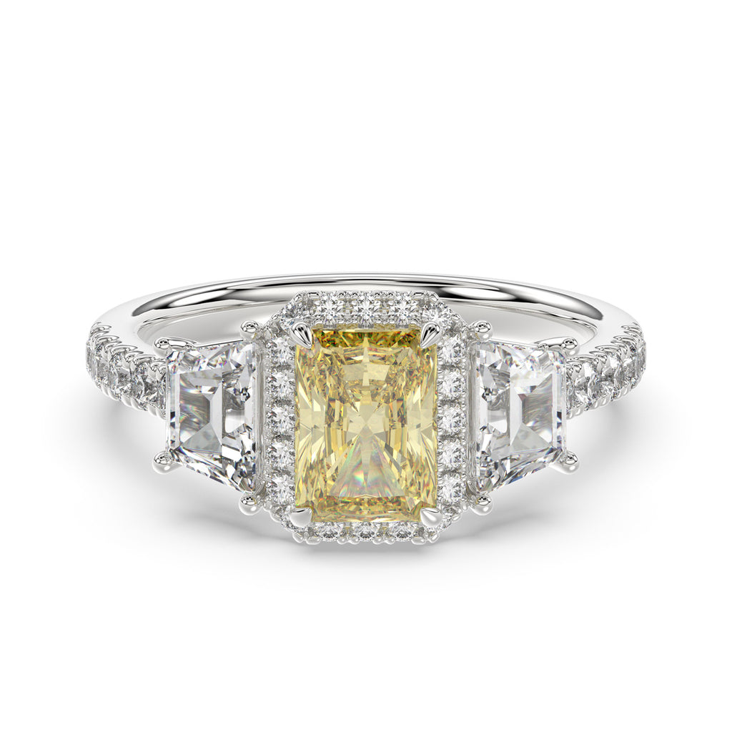 Yellow Radiant Diamond Ring