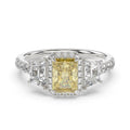Yellow Radiant Diamond Ring