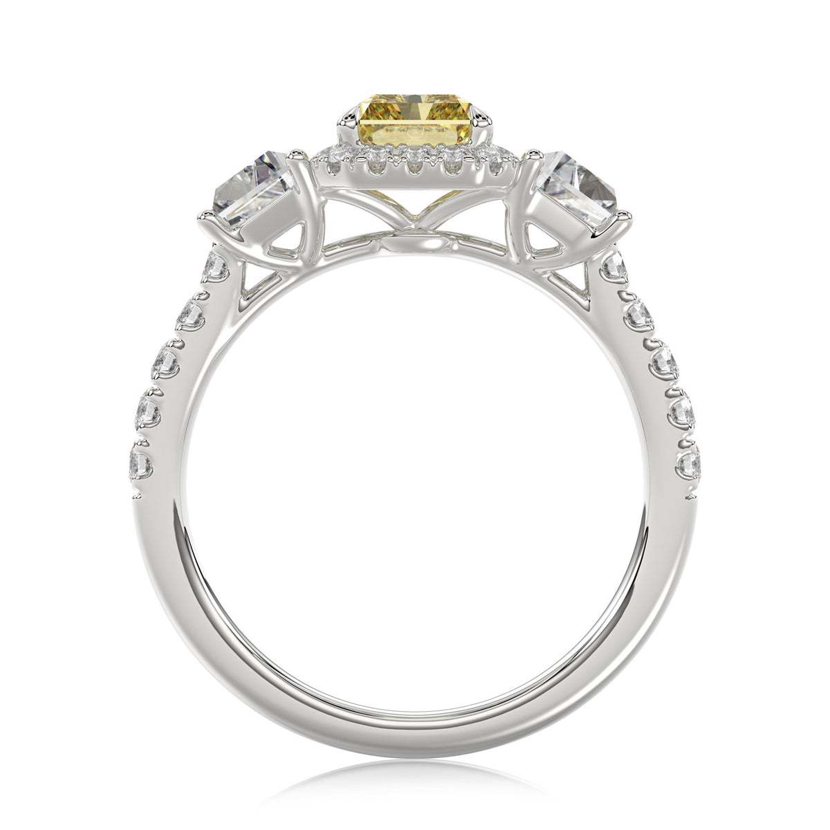Yellow Radiant Diamond Ring