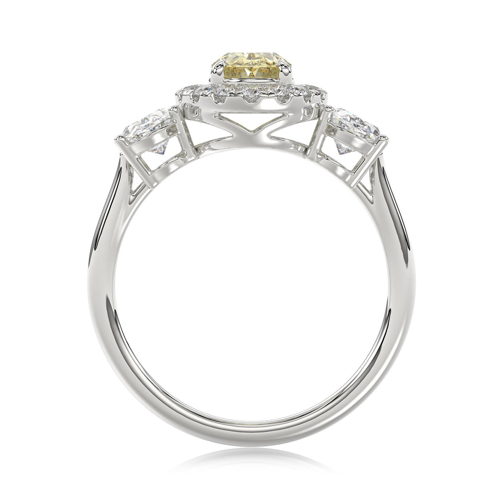 Yellow Oval Diamond Ring