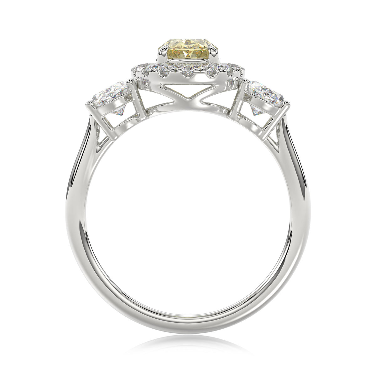 Yellow Oval Diamond Ring
