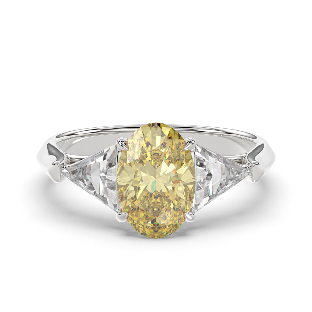 Yellow Oval Trilogy Ring
