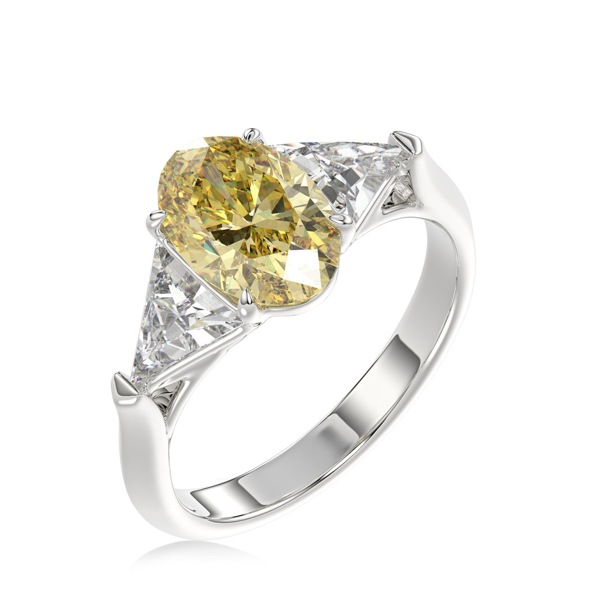 Yellow Oval Trilogy Ring